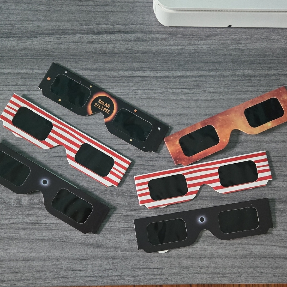 August Partial Solar Eclipse Six Eclipse Glasses NY CT RI ME MA IA IL IN MI AK
